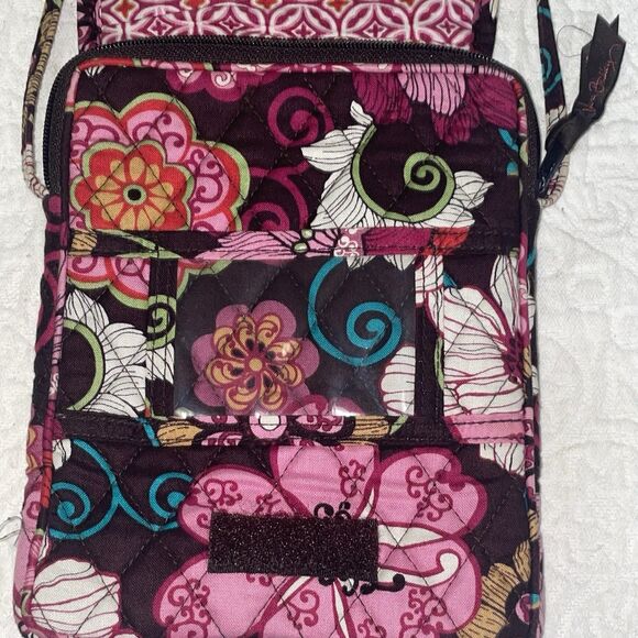 Vera Bradley Retired Mod Floral Pink Mini Hipster Crossbody Bag & Clip Zip ID - Picture 4 of 11